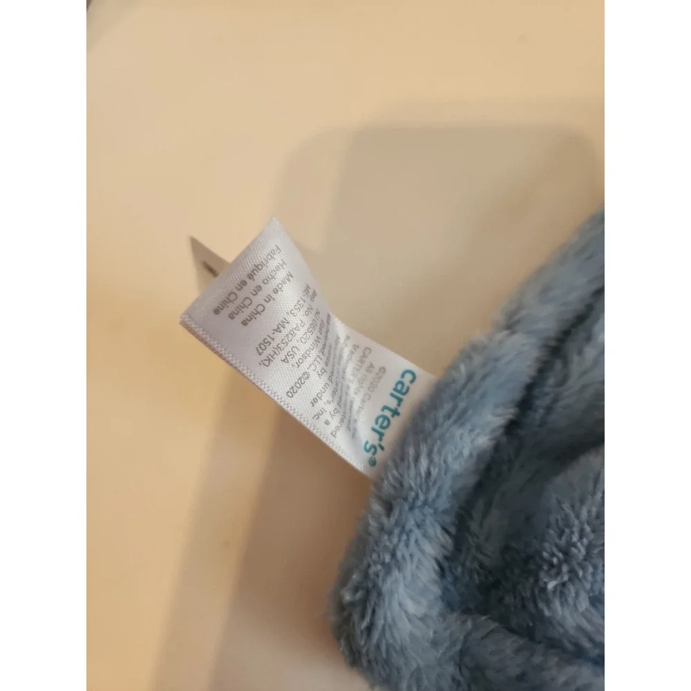 Lovey‎ Carter's Blue Brown Puppy Dog Security Blanket Baby Boy Soft New